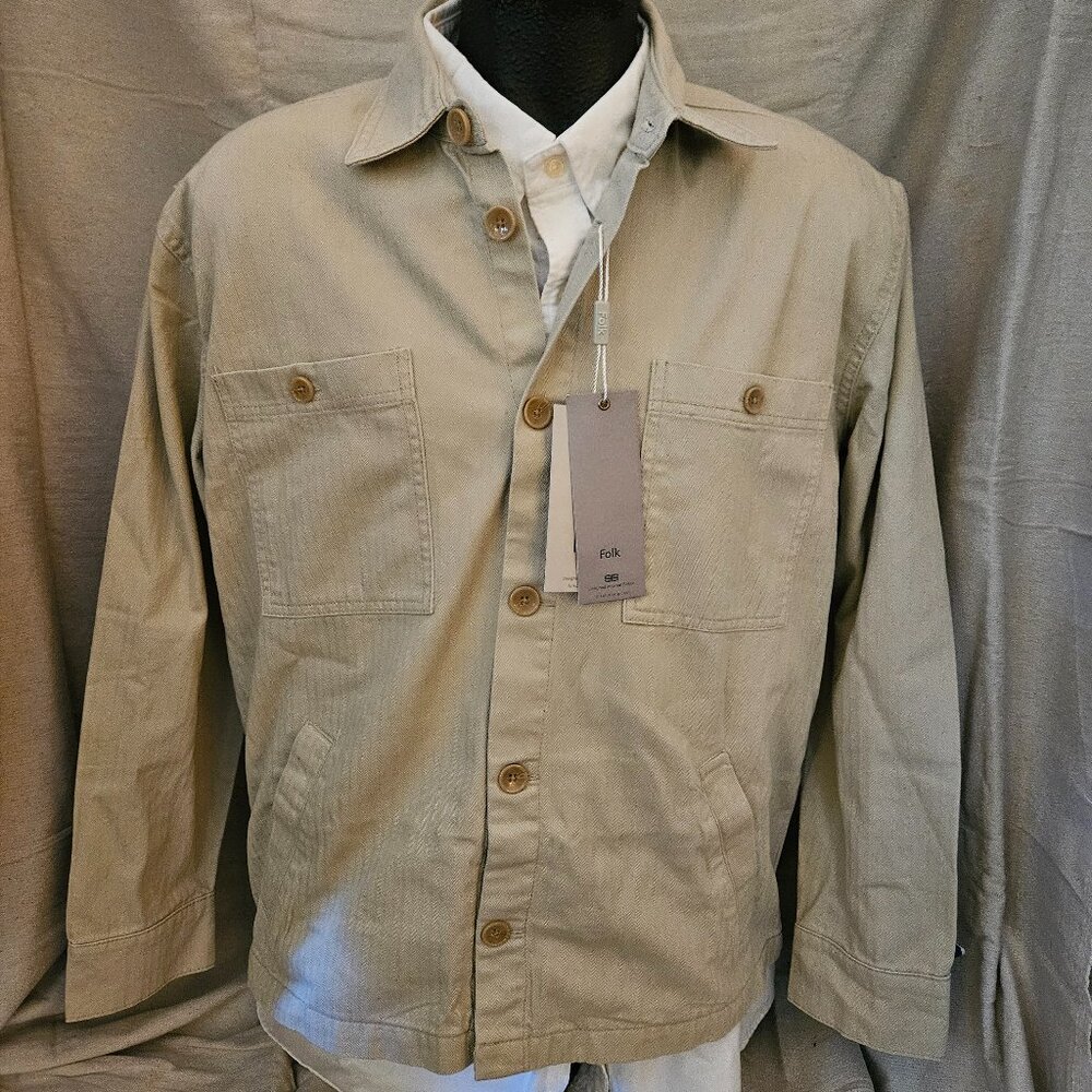 FOLK Clothing Mens Utility Jacket Shirt Sz XL NWTG London England NEW Chore